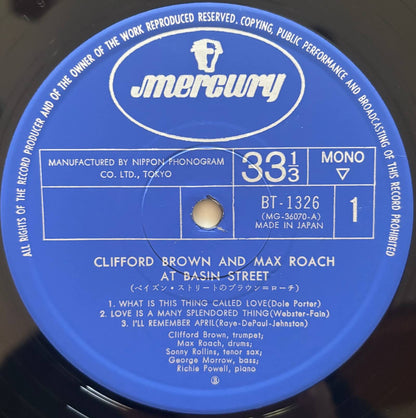 Clifford Brown & Max Roach - At Basin Street (1974 Japanese EmArcy Mono Vinyl LP)