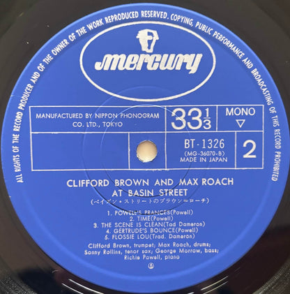 Clifford Brown & Max Roach - At Basin Street (1974 Japanese EmArcy Mono Vinyl LP)