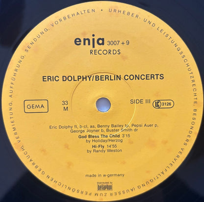 Eric Dolphy - Berlin Concerts (1977 German Enja 2LP enja Vinyl)