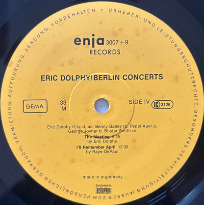 Eric Dolphy - Berlin Concerts (1977 German Enja 2LP enja Vinyl)