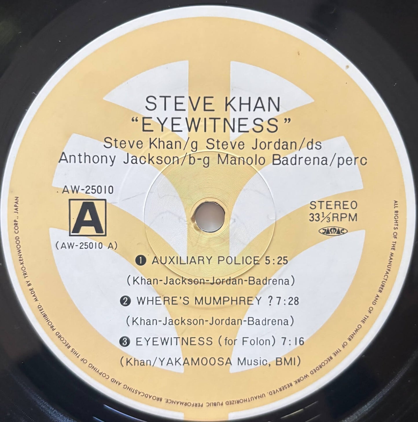 Steve Khan - Eyewitness (1981 Japanese Trio Records Vinyl LP)