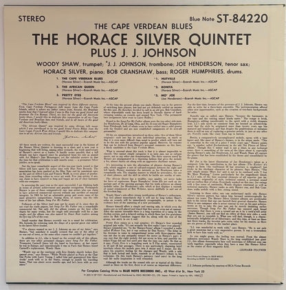 Horace Silver Quintet - The Cape Verdean Blues (1983 Japanese Blue Note Vinyl LP)