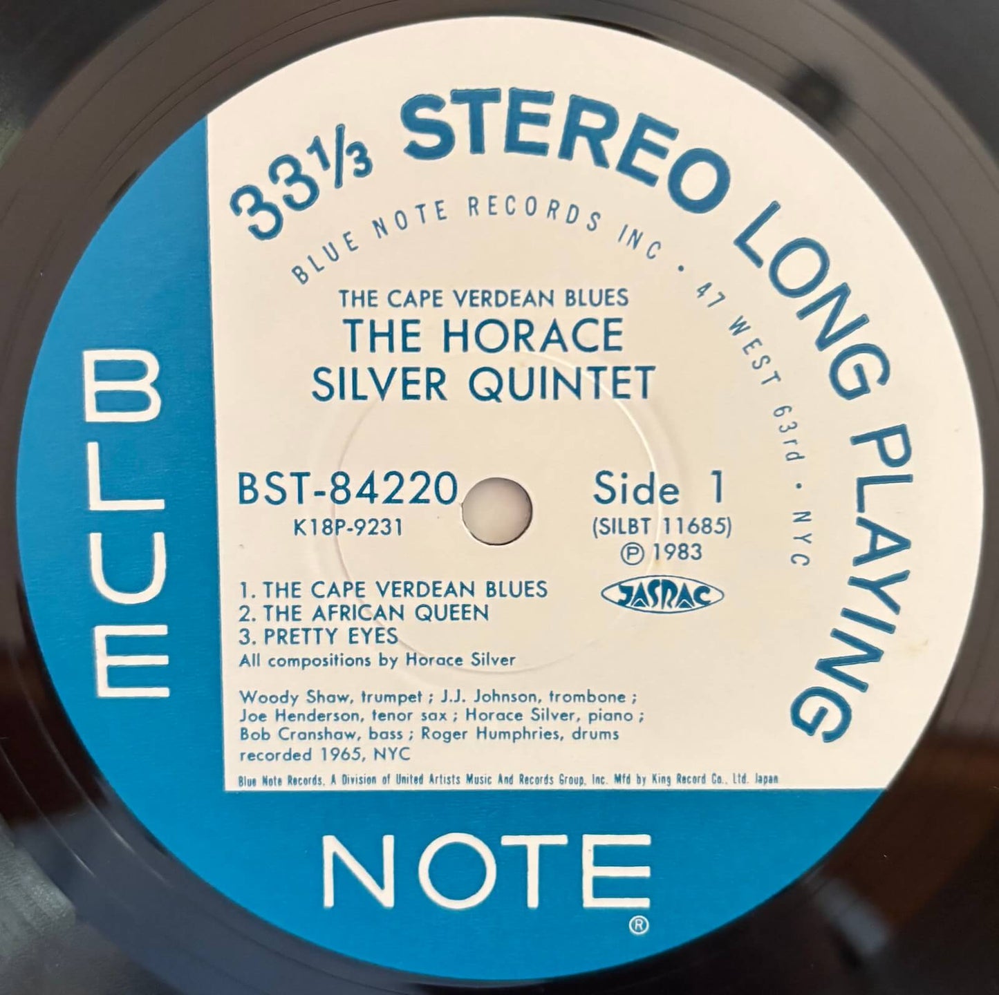 Horace Silver Quintet - The Cape Verdean Blues (1983 Japanese Blue Note Vinyl LP)