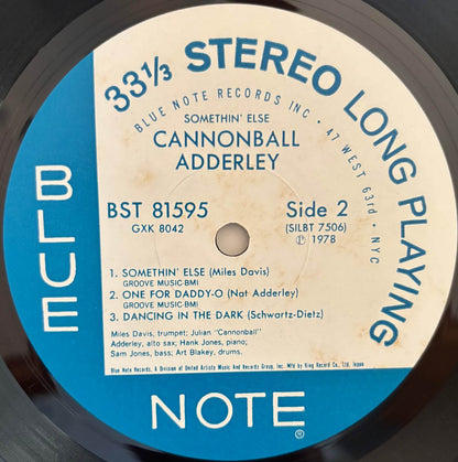 Cannonball Adderley - Somethin' Else (1978 Japanese Blue Note Stereo Vinyl LP)