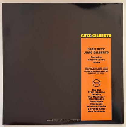 Stan Getz / João Gilberto - Getz/Gilberto (1982 Japanese Verve Gatefold Vinyl LP)
