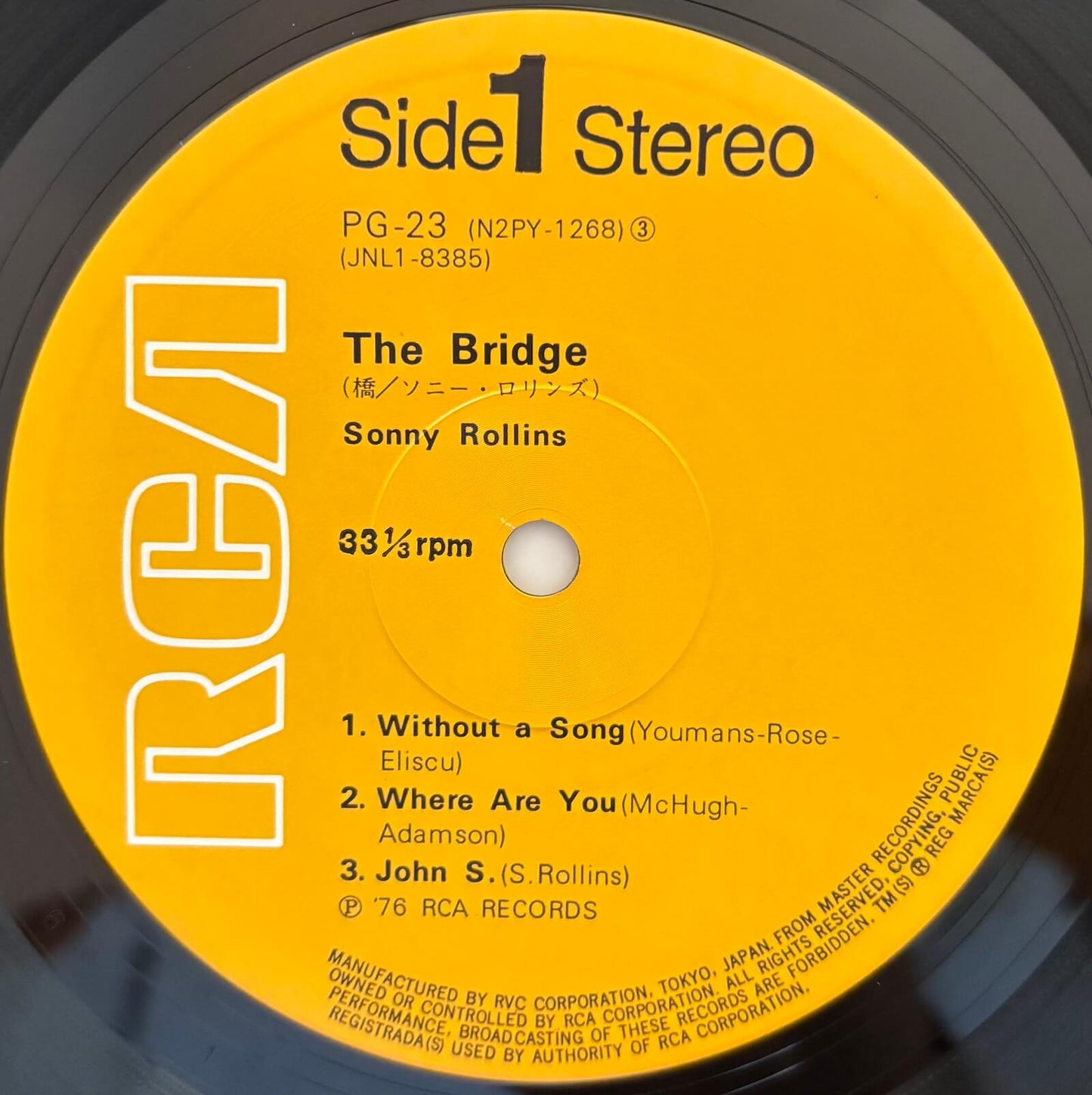 Sonny Rollins - The Bridge (1976 Japanese RCA Stereo Vinyl LP)