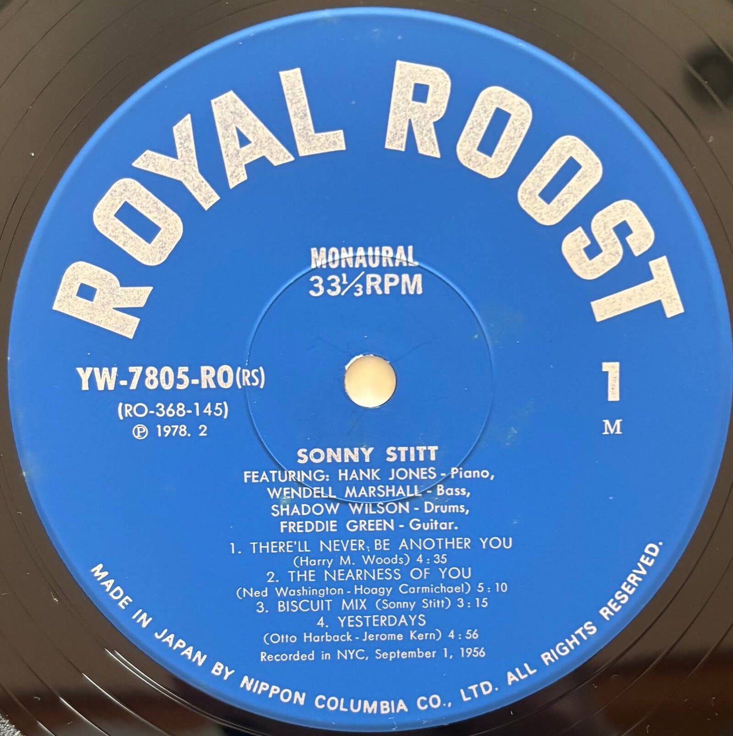 Sonny Stitt - Sonny Stitt Plays (1978 Japanese Roost Mono Vinyl LP)