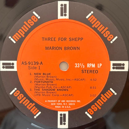 Marion Brown - Three For Shepp (1967 US Impulse! Stereo First Pressing Gatefold Vinyl LP)
