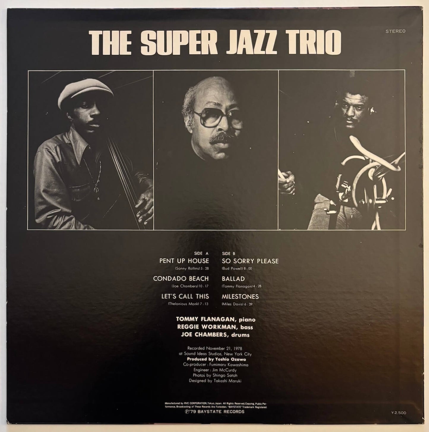 The Super Jazz Trio - The Super Jazz Trio (1979 Japanese Baystate Vinyl LP)