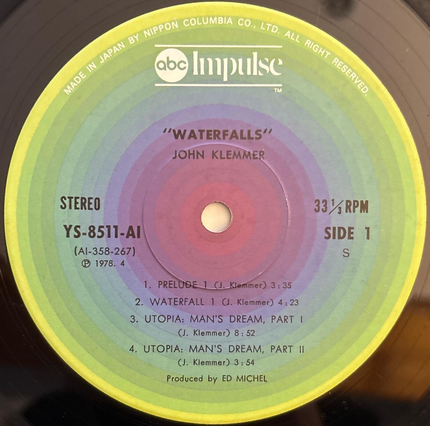 John Klemmer - Waterfalls (1978 Japanese ABC Impulse! Vinyl LP)