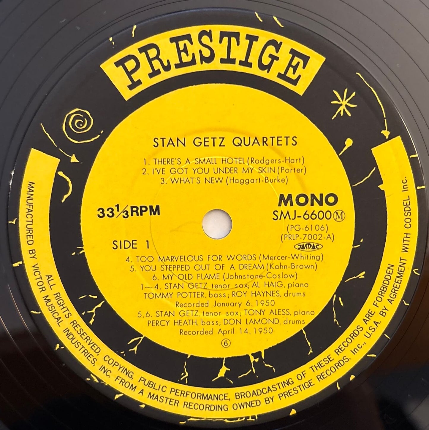 Stan Getz - Stan Getz Quartets (1979 Japanese Prestige Mono Vinyl LP)