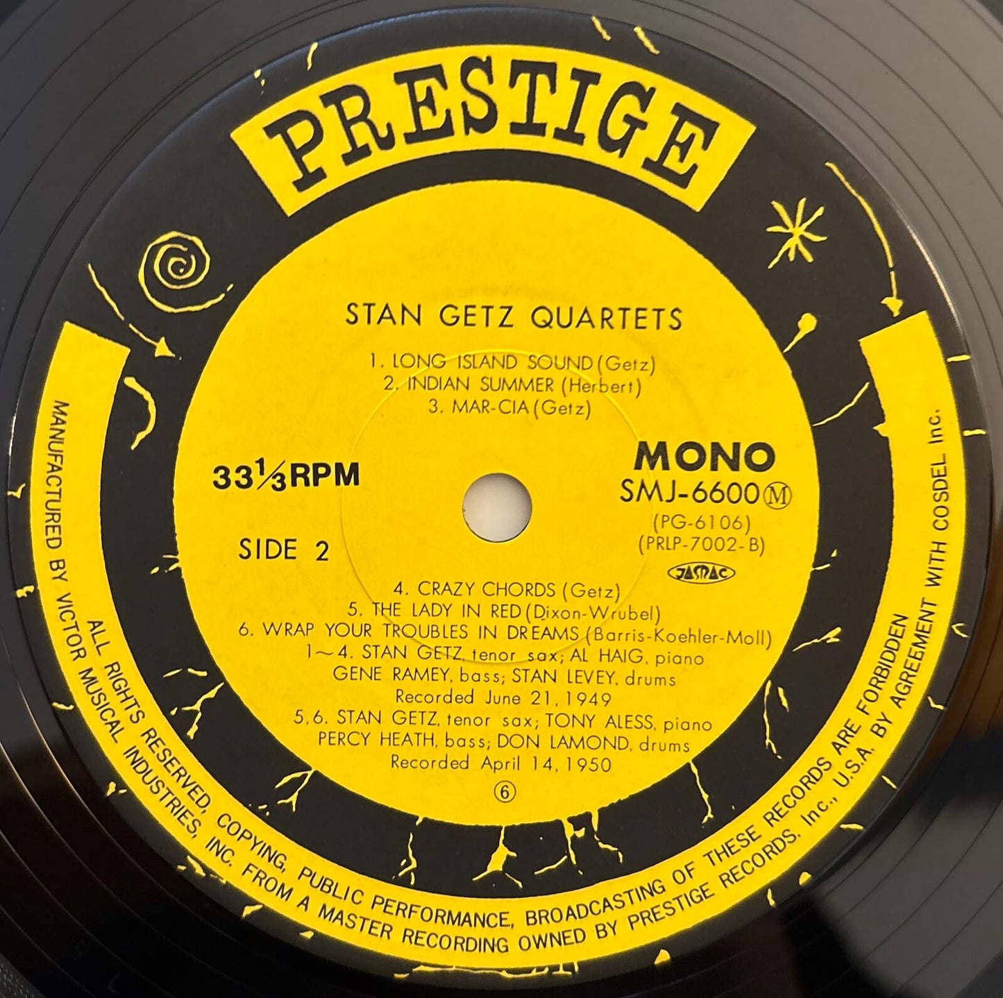 Stan Getz - Stan Getz Quartets (1979 Japanese Prestige Mono Vinyl LP)