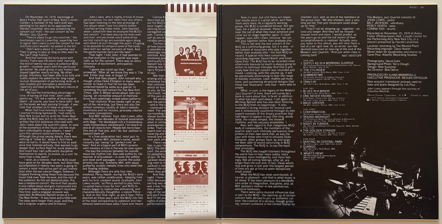 The Modern Jazz Quartet - The Last Concert (1975 Japanese Atlantic Gatefold 2LP)