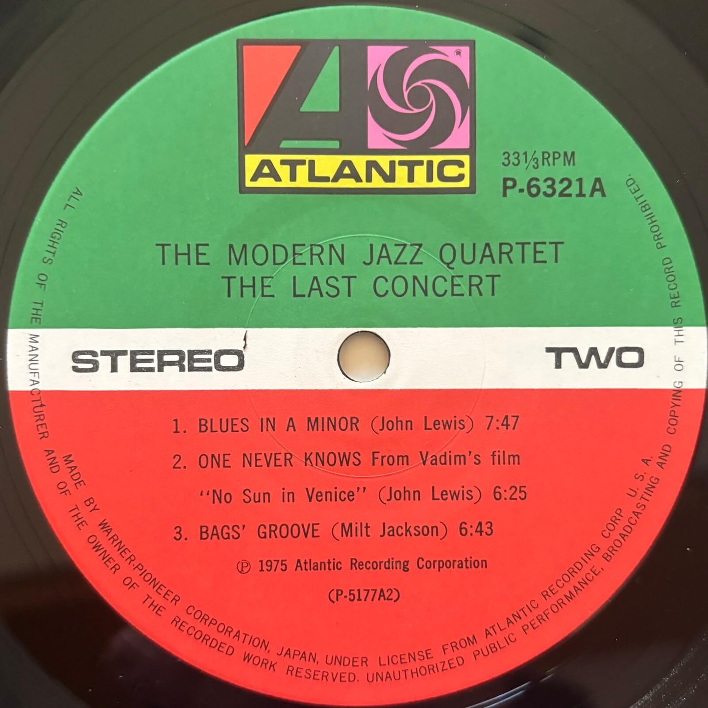 The Modern Jazz Quartet - The Last Concert (1975 Japanese Atlantic Gatefold 2LP)