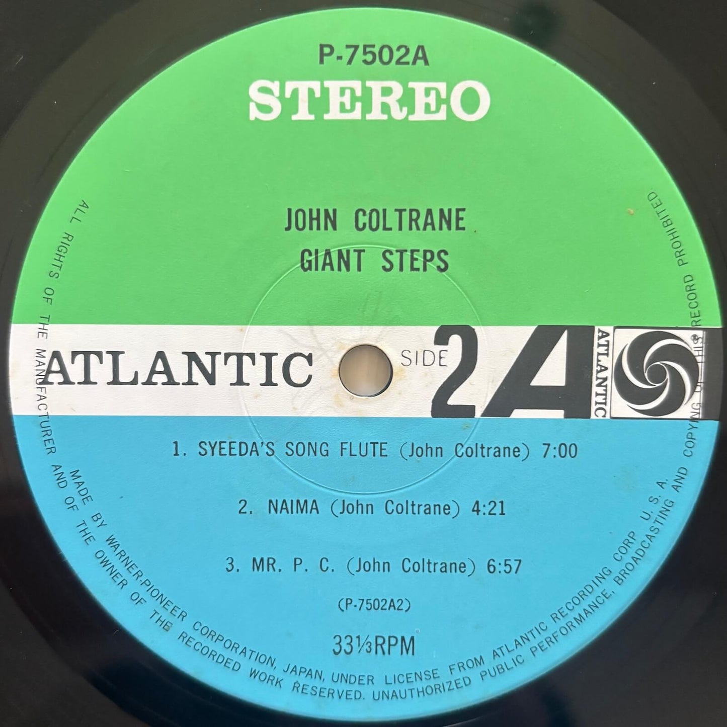John Coltrane - Giant Steps (1976 Japanese Atlantic Stereo Vinyl LP)