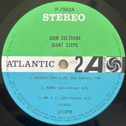John Coltrane - Giant Steps (1976 Japanese Atlantic Stereo Vinyl LP)