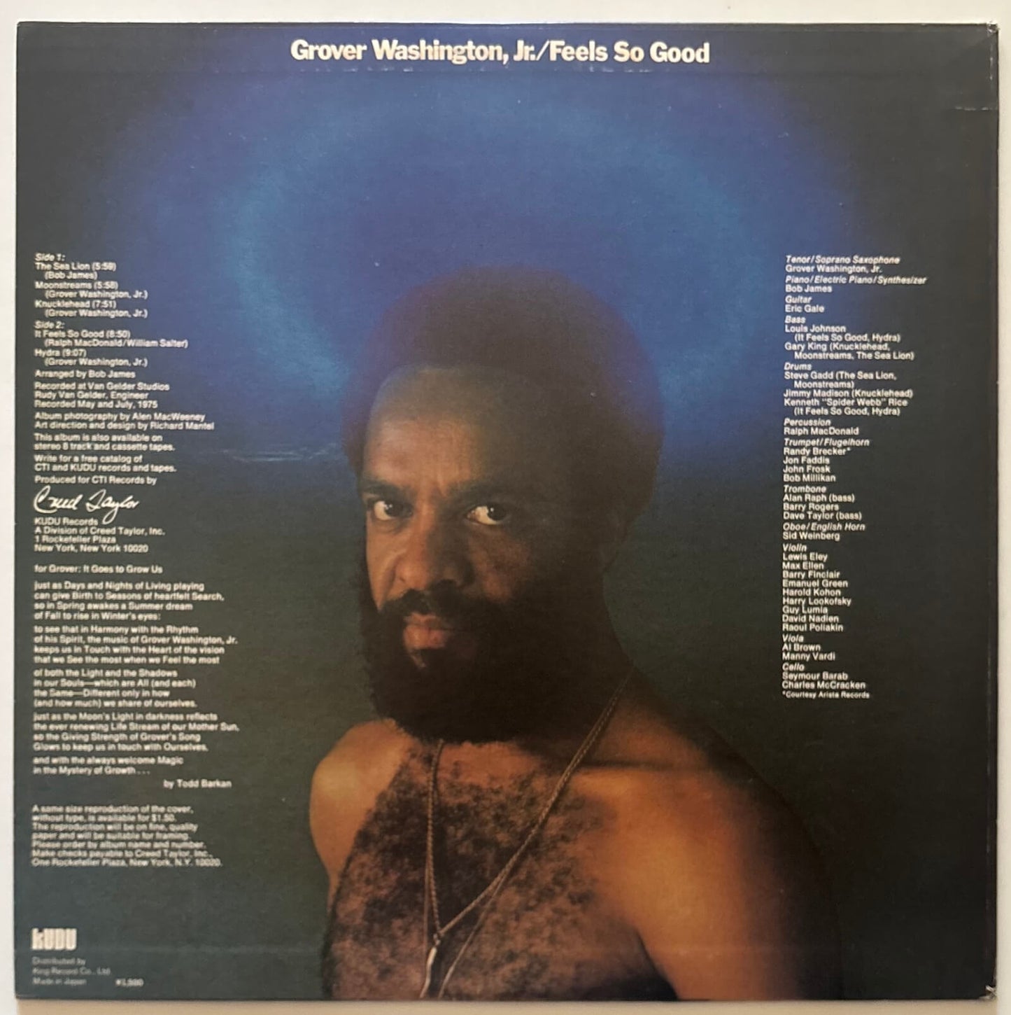 Grover Washington Jr. - Feels So Good (1979 Japanese Kudu CTI Vinyl LP)