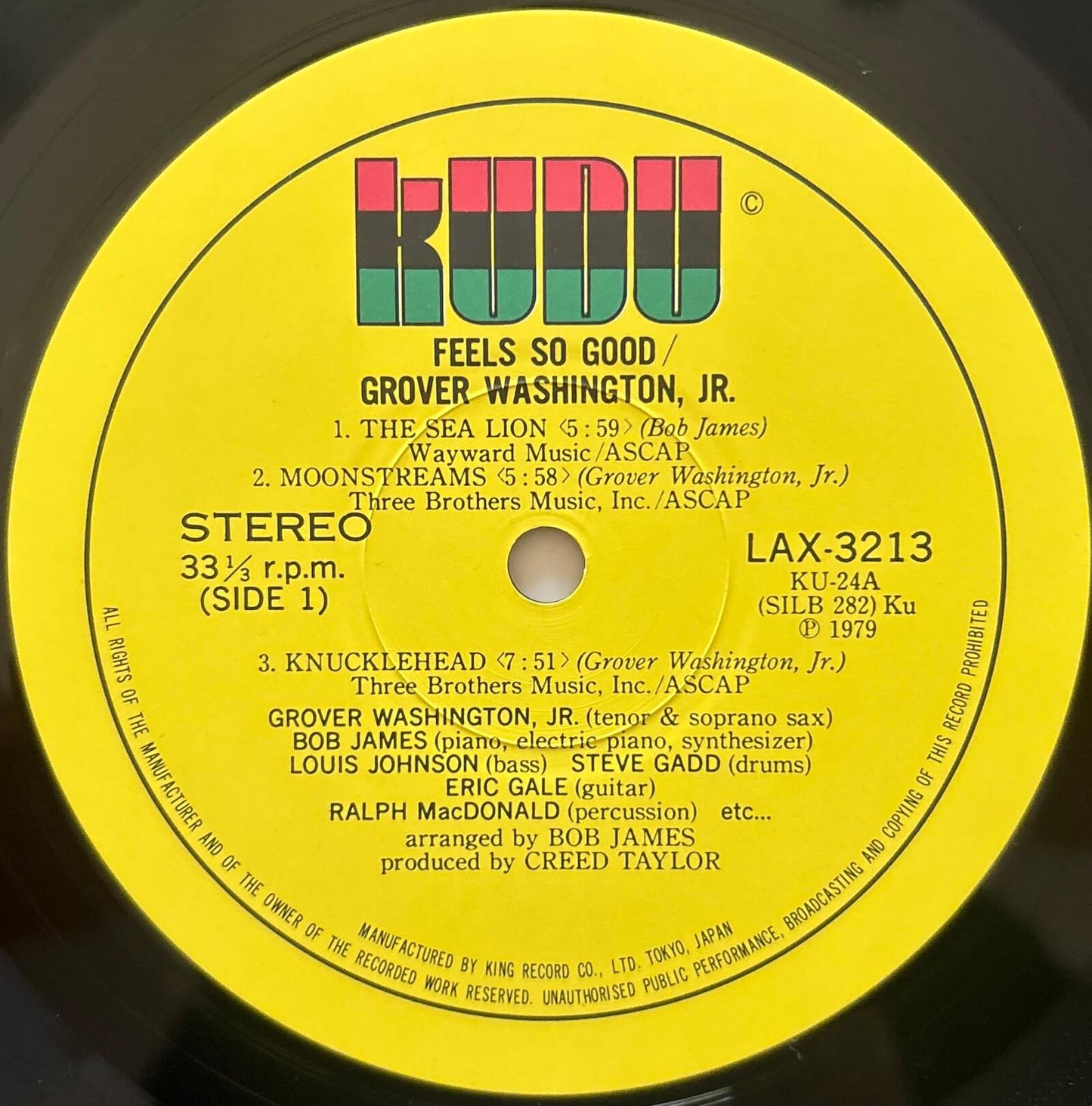 Grover Washington Jr. - Feels So Good (1979 Japanese Kudu CTI Vinyl LP)