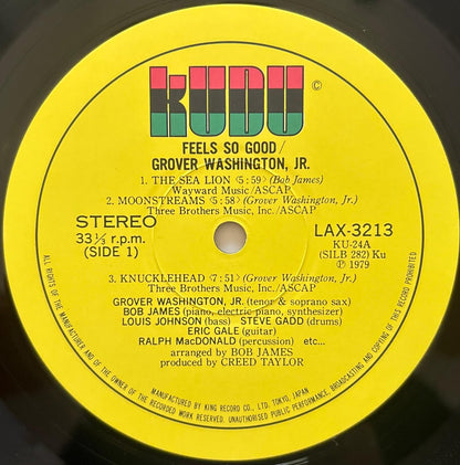 Grover Washington Jr. - Feels So Good (1979 Japanese Kudu CTI Vinyl LP)