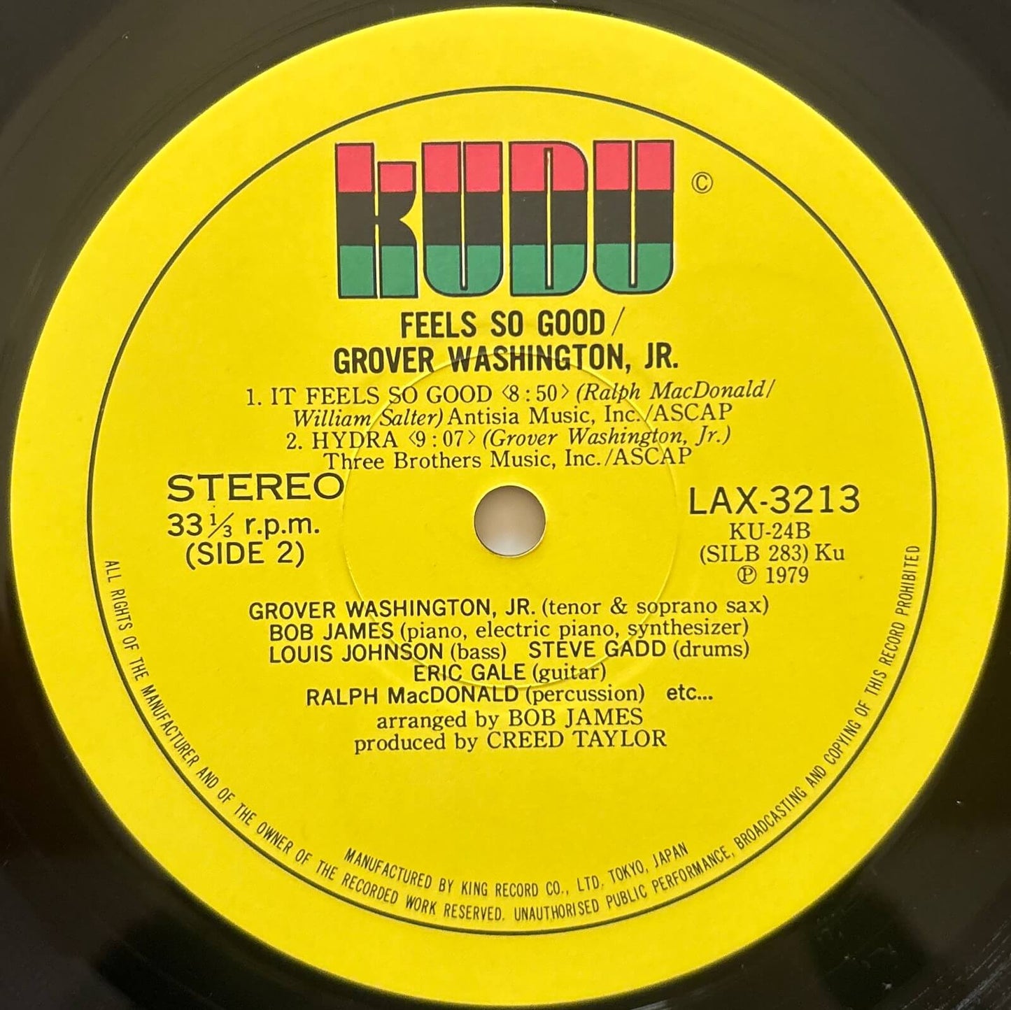 Grover Washington Jr. - Feels So Good (1979 Japanese Kudu CTI Vinyl LP)