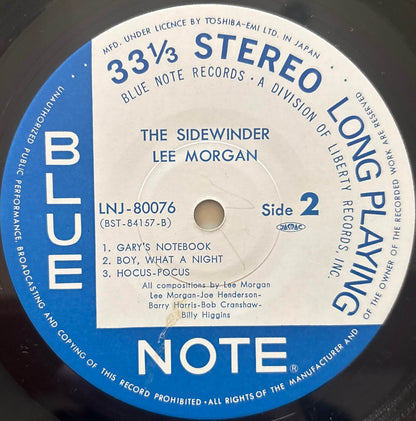 Lee Morgan - The Sidewinder (1976 Japanese Blue Note Vinyl LP)