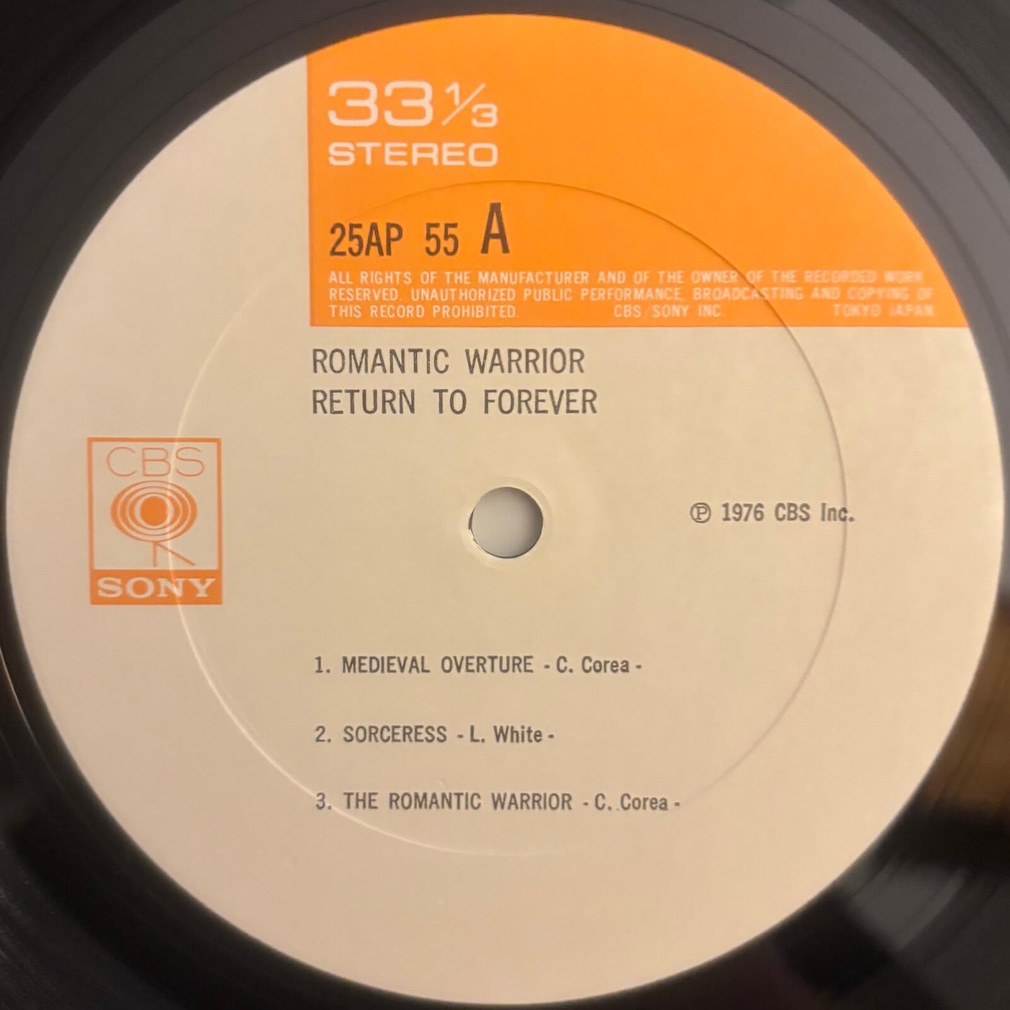 Return To Forever - Romantic Warrior (1976 Japanese CBS/Sony Vinyl LP)