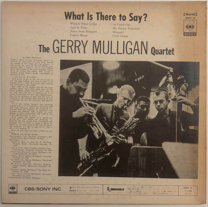 Gerry Mulligan Quartet - What Is There To Say? (1973 Japanese CBS/Sony Vinyl LP)