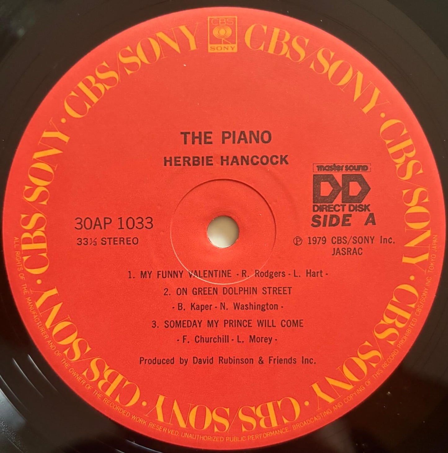 Herbie Hancock - The Piano (1979 Japanese CBS/Sony Master Sound Direct Disk Vinyl LP)