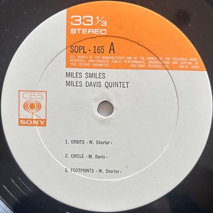 Miles Davis Quintet - Miles Smiles (1973 Japanese CBS/Sony SX68 Mark II Vinyl LP)