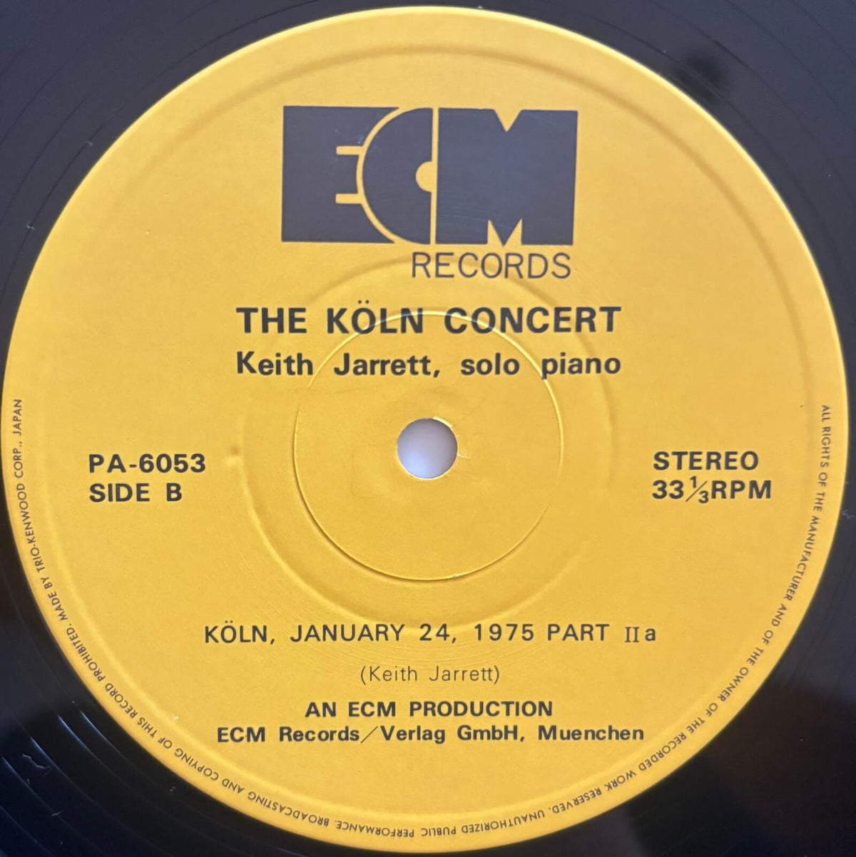 Keith Jarrett - The Köln Concert (1975 Japanese ECM/Trio Gatefold 2LP)