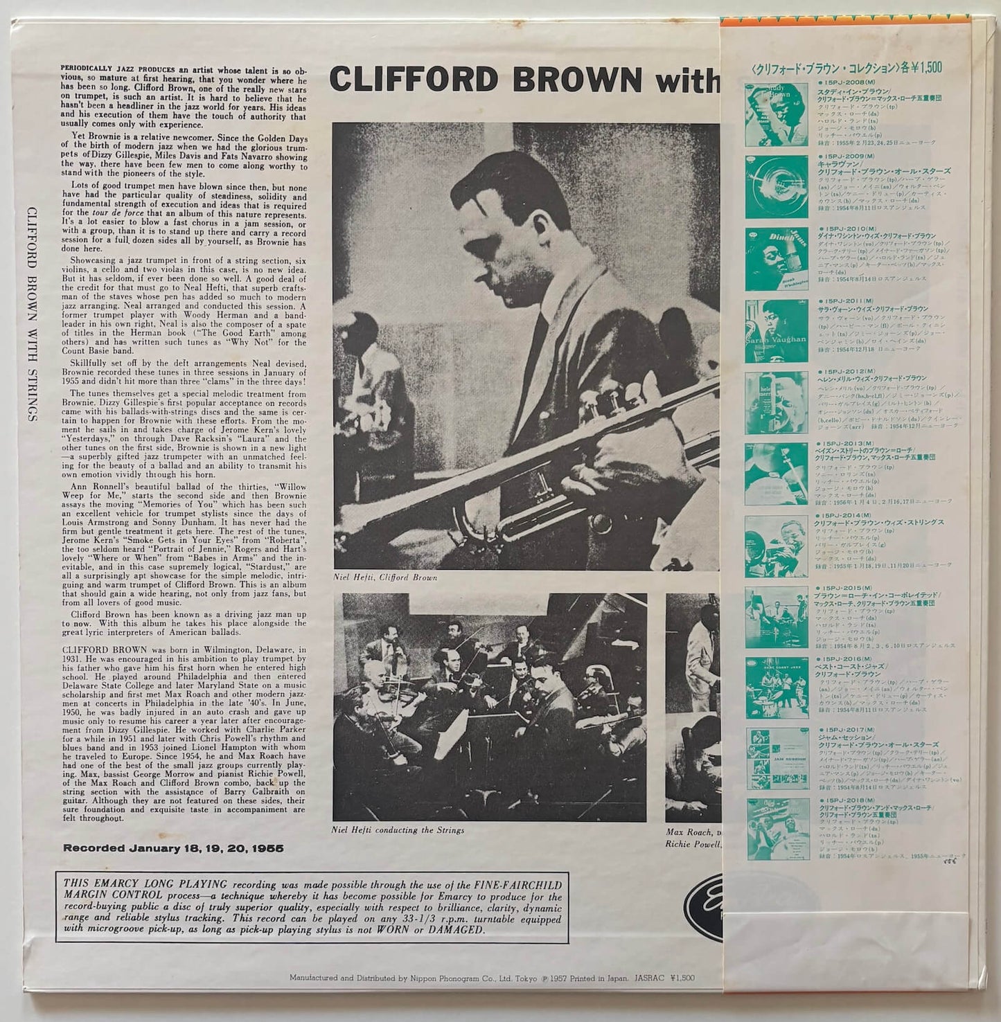 Clifford Brown - Clifford Brown With Strings (1971 Japanese Mercury Mono Vinyl LP)