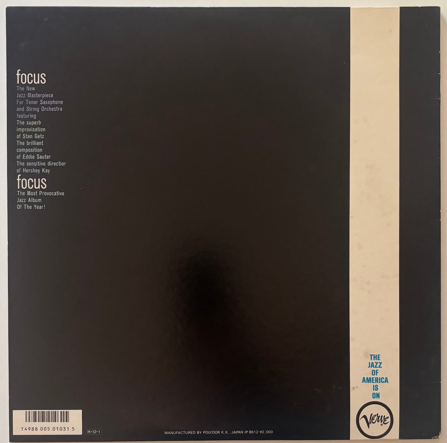 Stan Getz & Eddie Sauter - Focus (1986 Japanese Verve Vinyl LP Gatefold)