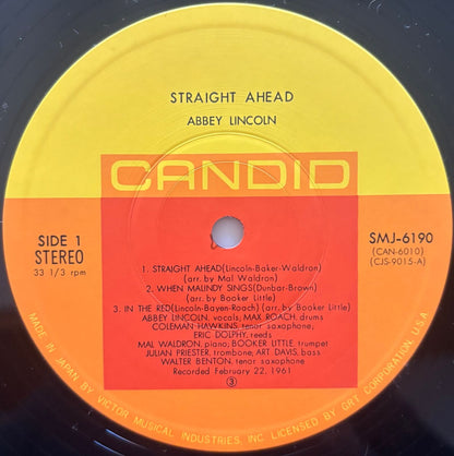 Abbey Lincoln - Straight Ahead (1977 Japanese Candid Stereo Vinyl LP)