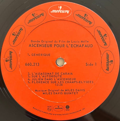Miles Davis - Ascenseur Pour L'Echafaud (1974 US Mercury Mono Vinyl LP)