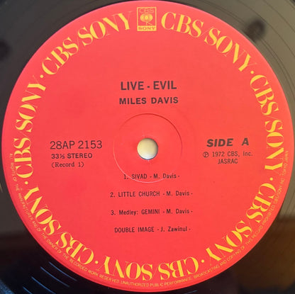 Miles Davis - Live-Evil (1981 Japanese CBS/Sony 2LP Vinyl LP)