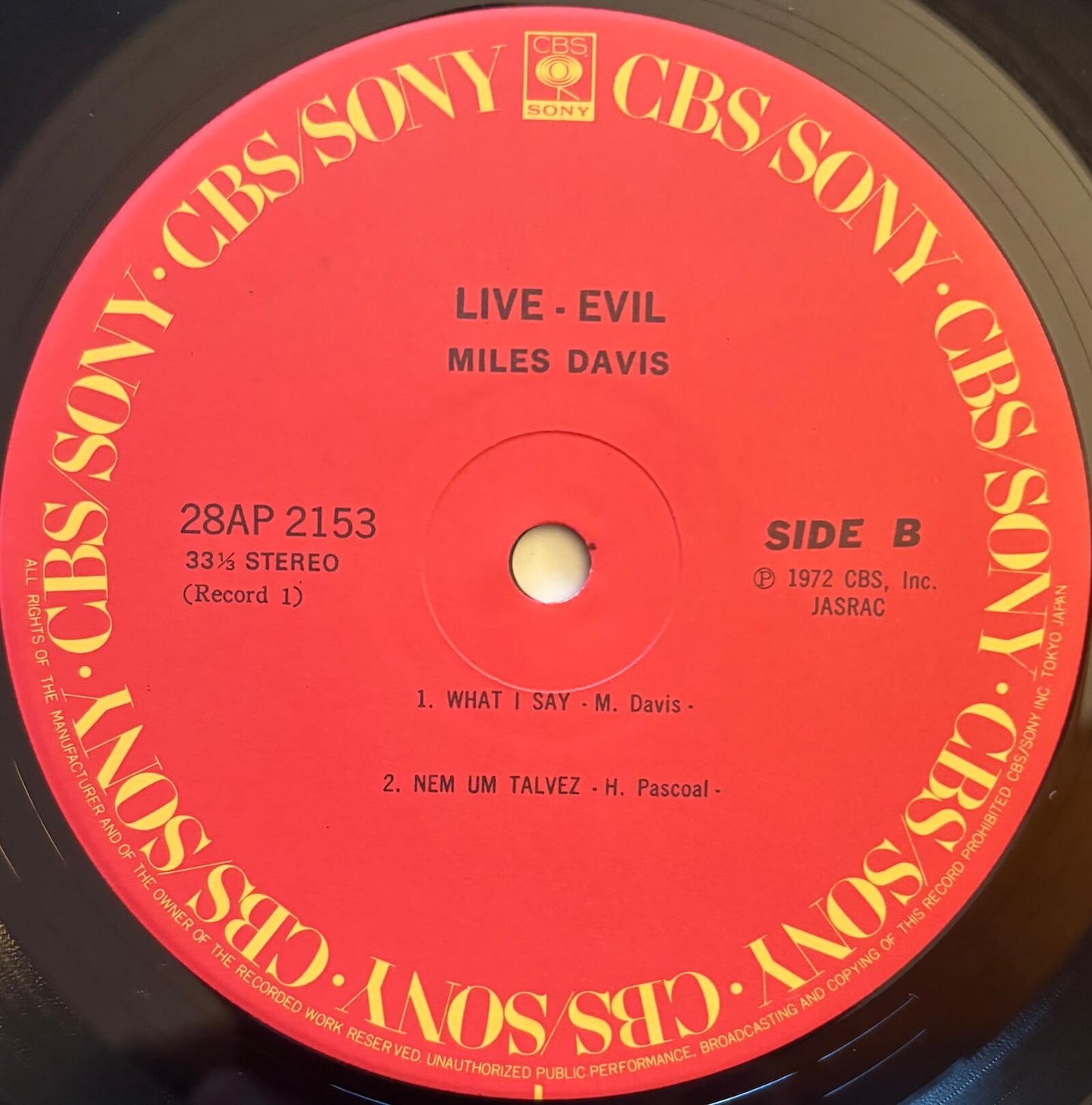 Miles Davis - Live-Evil (1981 Japanese CBS/Sony 2LP Vinyl LP)