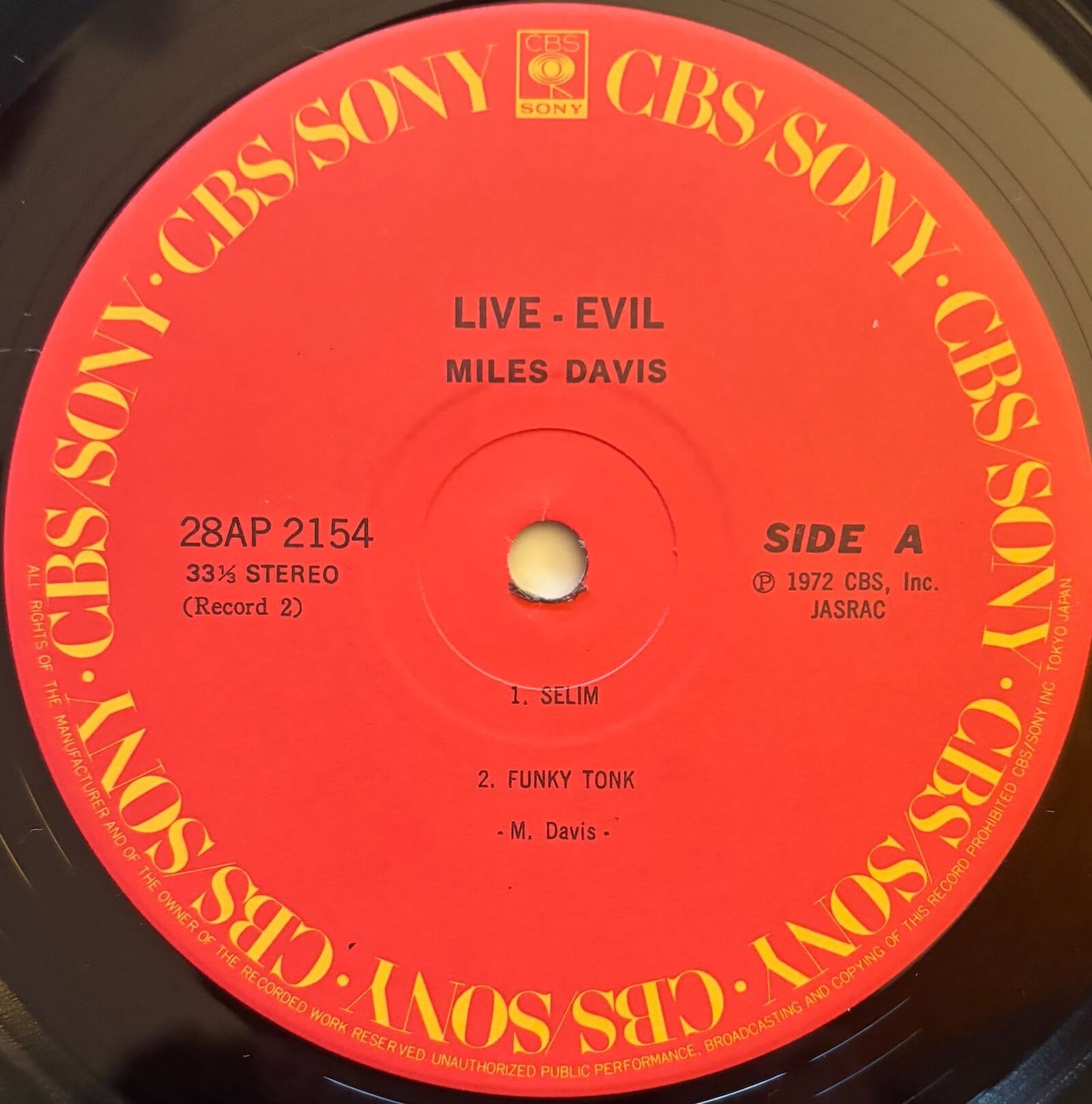 Miles Davis - Live-Evil (1981 Japanese CBS/Sony 2LP Vinyl LP)