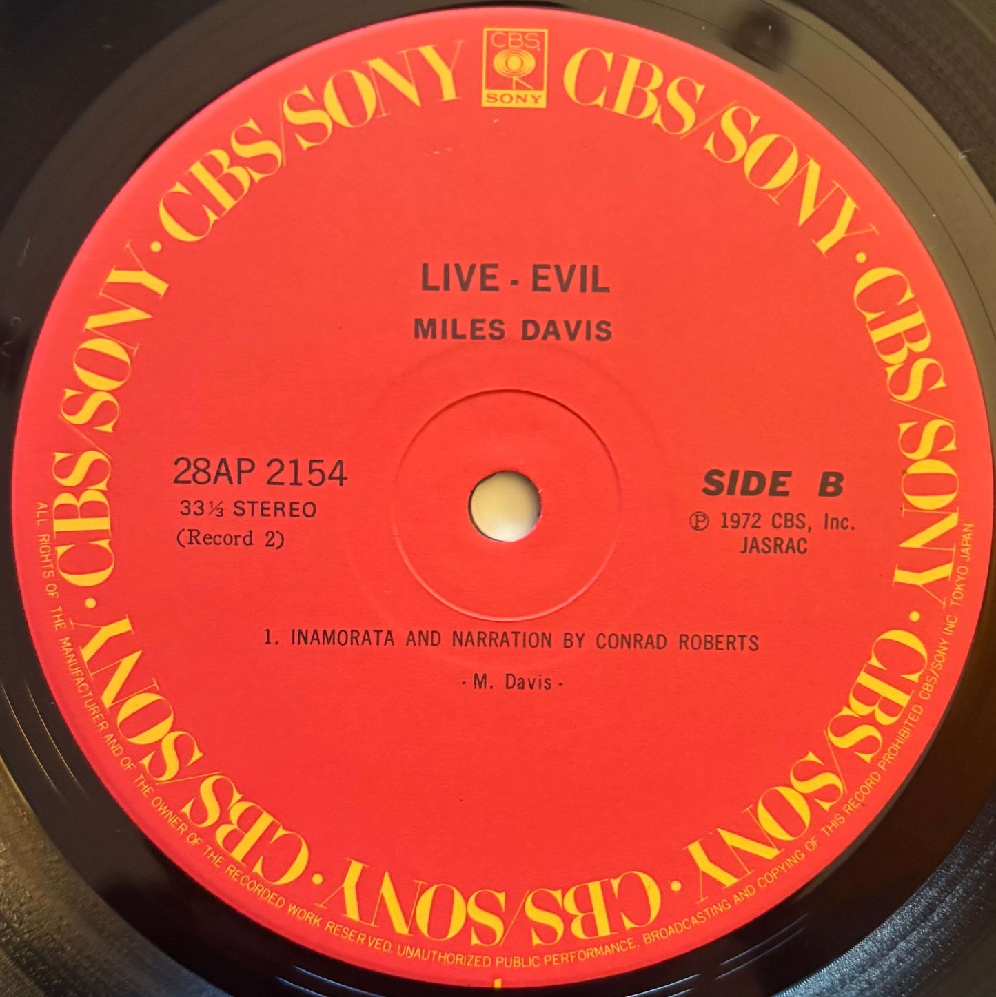 Miles Davis - Live-Evil (1981 Japanese CBS/Sony 2LP Vinyl LP)