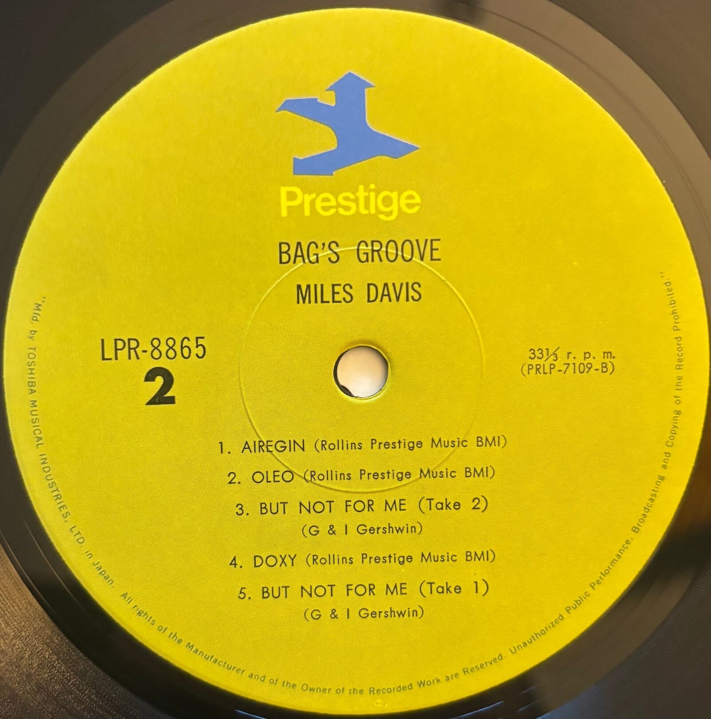 Miles Davis - Bags' Groove (1974 Japanese Prestige Mono Vinyl LP)