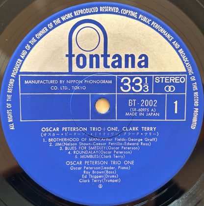 Oscar Peterson Trio + Clark Terry - Oscar Peterson Trio + One (1972 Japanese Fontana Stereo Vinyl LP)