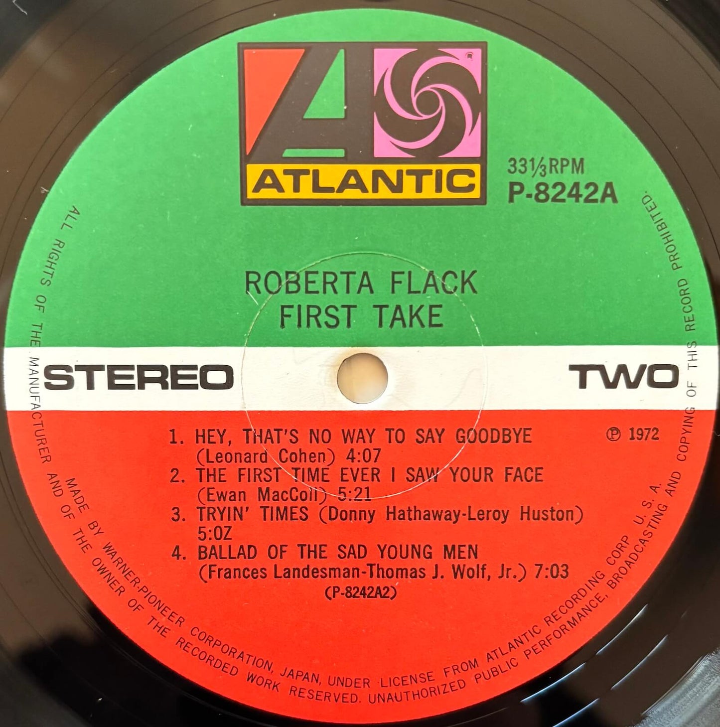 Roberta Flack - First Take (1972 Japanese Atlantic Vinyl LP)