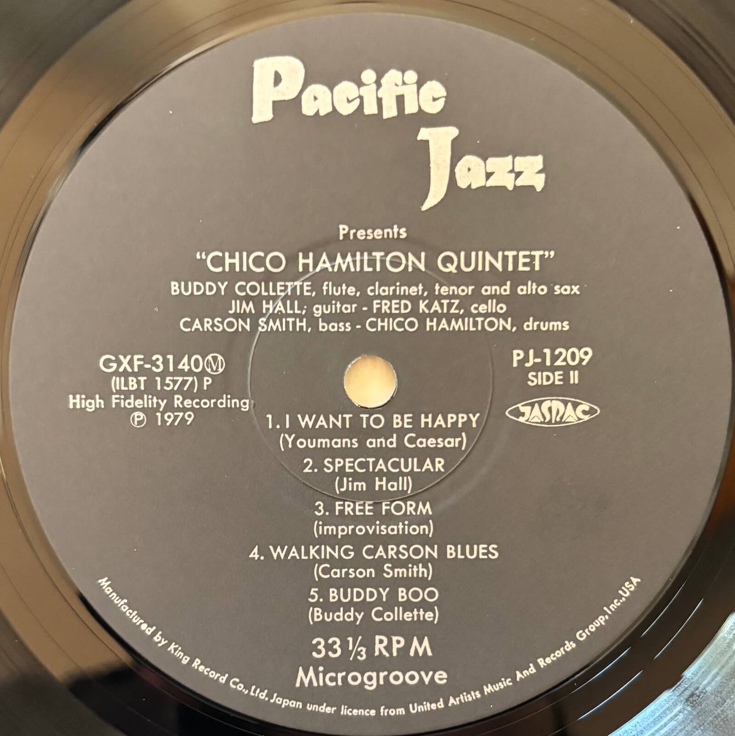 The Chico Hamilton Quintet - Chico Hamilton Quintet (1979 Japanese Pacific Jazz Mono Vinyl LP)
