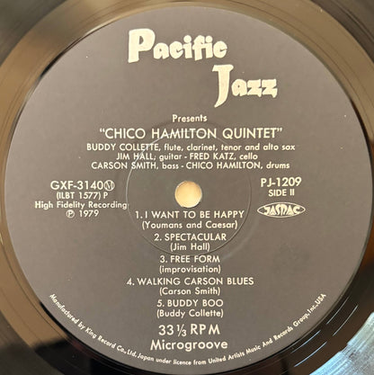 The Chico Hamilton Quintet - Chico Hamilton Quintet (1979 Japanese Pacific Jazz Mono Vinyl LP)