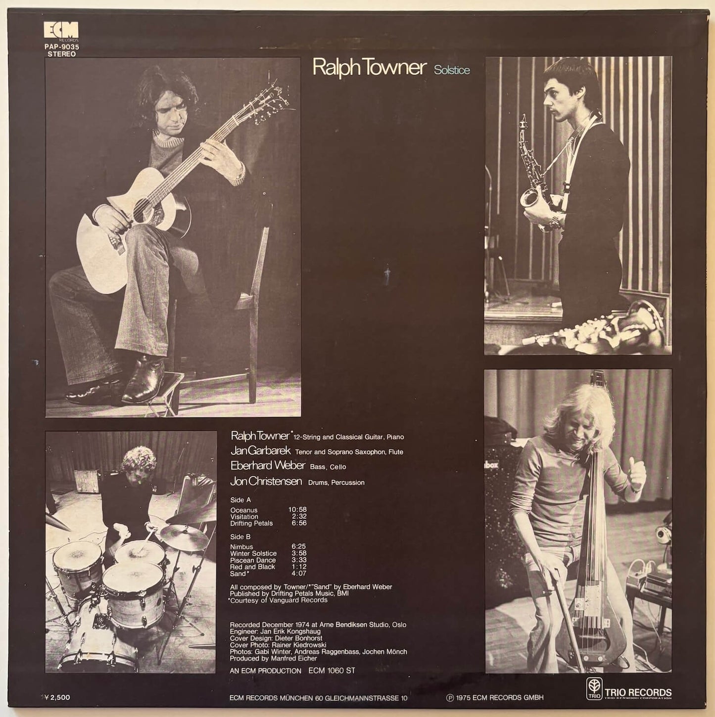 Ralph Towner - Solstice (1975 Japanese Pressing, ECM Records Vinyl LP)