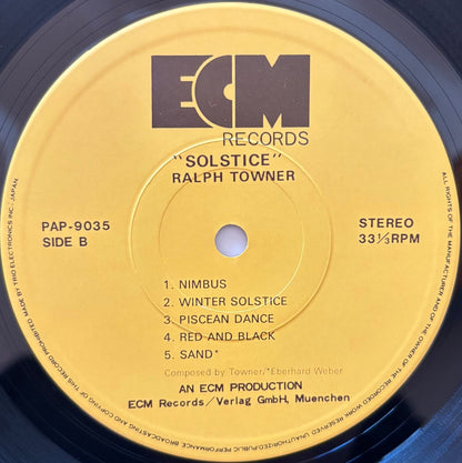Ralph Towner - Solstice (1975 Japanese Pressing, ECM Records Vinyl LP)