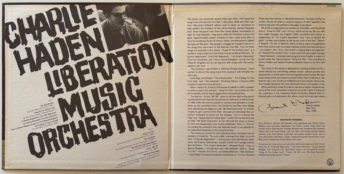 Charlie Haden - Liberation Music Orchestra (1970 US Original, Impulse! Vinyl LP)