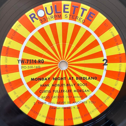 Hank Mobley / Billy Root / Curtis Fuller / Lee Morgan - Monday Night at Birdland (1975 Japanese Roulette Vinyl LP)