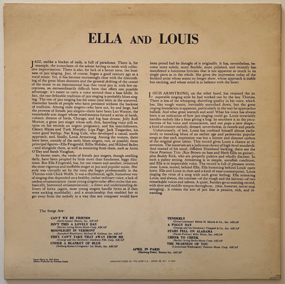 Ella Fitzgerald & Louis Armstrong - Ella And Louis (1981 Japanese Verve Mono LP)