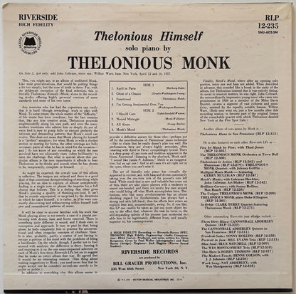 Thelonious Monk - Thelonious Himself (1974 Japanese Riverside Mono Vinyl LP)
