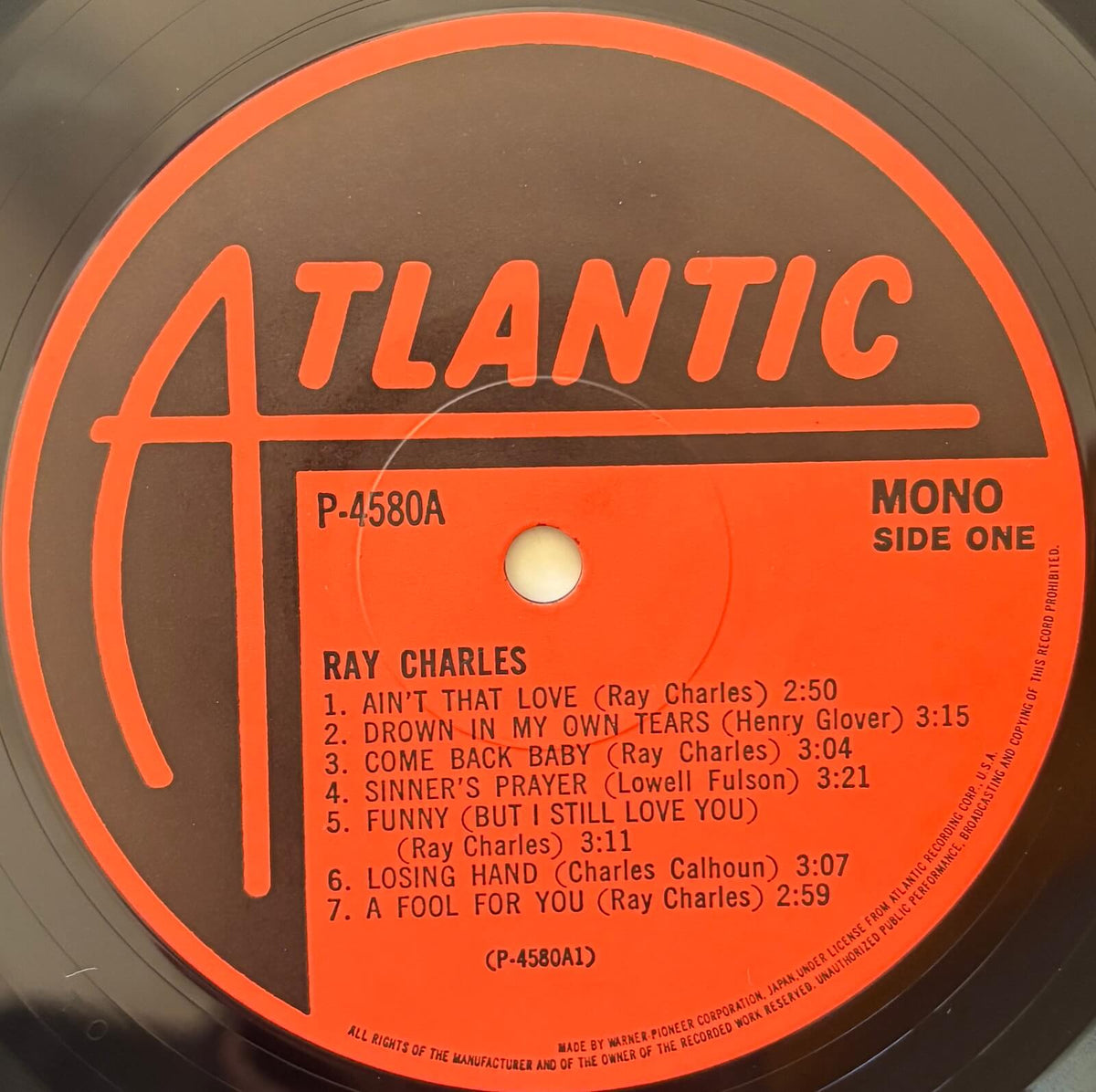 Ray Charles - Ray Charles (1979 Japanese Atlantic Mono Vinyl LP)